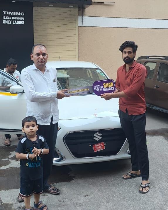 Happy customer with new car